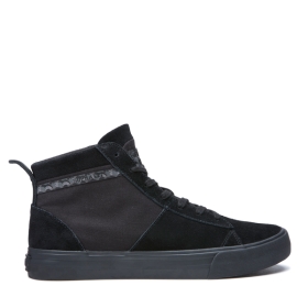 Supra STACKS MID Høye Sneakers Dame Svart/Svart | NO-18717